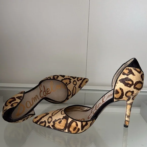 Sam Edelman Women Leopard Pointy Heels Size 6.5 - Picture 6 of 6